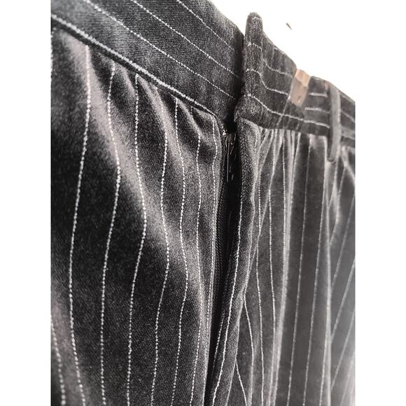 Vintage Ralph Lauren Lauren Jeans Co. Pinstripe Velvet Pants Black 12  Cropped - Picture 7 of 11